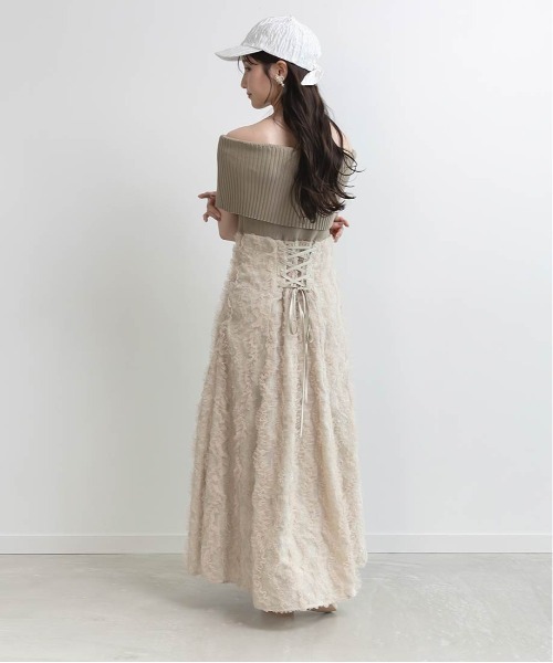 オフショルニットドッキングワンピース（ワンピース）｜RANDA（ランダ