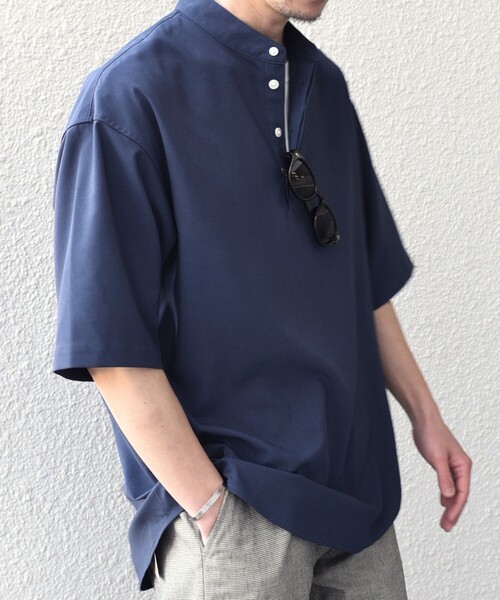 SHIPS any:〈吸水速乾〉Rapidry バンドスキッパー プルオーバー