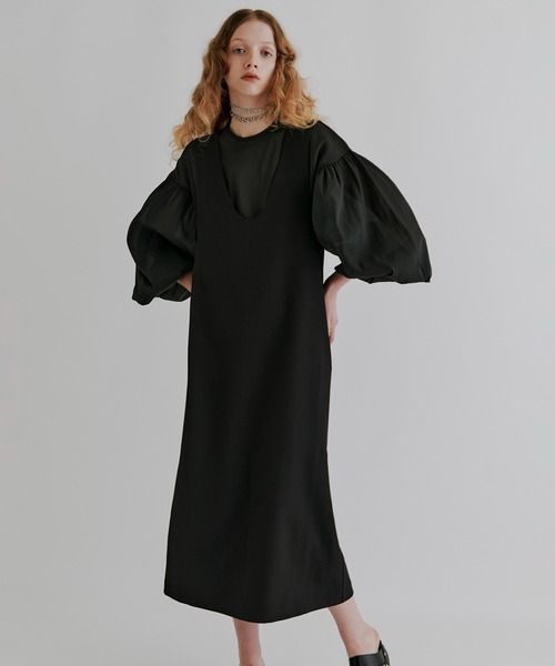 kiehtova（キエトヴァ）の「【kiehtova】SHEER VOLUMESLEEVE BLOUSE/シアー ボリュームスリーブ ブラウス KTWR28（シャツ/ブラウス・レディース・ブラック/アイボリー・FREE）」の9枚目の写真