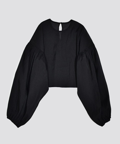 kiehtova（キエトヴァ）の「【kiehtova】SHEER VOLUMESLEEVE BLOUSE/シアー ボリュームスリーブ ブラウス KTWR28（シャツ/ブラウス・レディース・ブラック/アイボリー・FREE）」の10枚目の写真