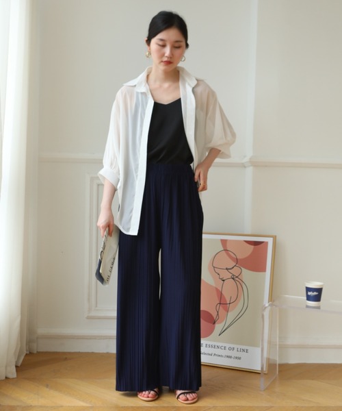 セール】接触冷感で夏も快適にサラッと美脚魅せ。冷感プリーツ