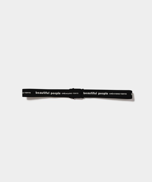 beautiful people(ビューティフルピープル)の「beautiful people logo buckle belt in jacquard 1000511939(ベルト・レディース・オフホワイト/ブラック・FREE)」の3枚目の写真
