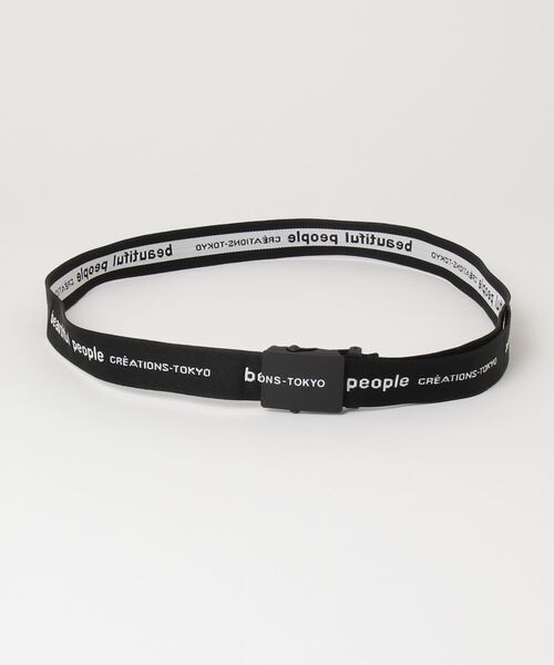 beautiful people(ビューティフルピープル)の「beautiful people logo buckle belt in jacquard 1000511939(ベルト・レディース・オフホワイト/ブラック・FREE)」の5枚目の写真