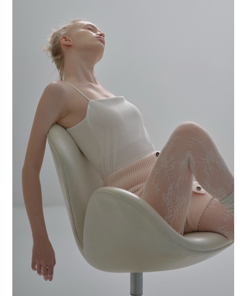 UNDERSON UNDERSON(アンダーソン アンダーソン)の「バックオープンリブキャミソール(キャミソール・レディース・オレンジ/ブラック/チャコールグレー/オフホワイト・1/2)」の6枚目の写真