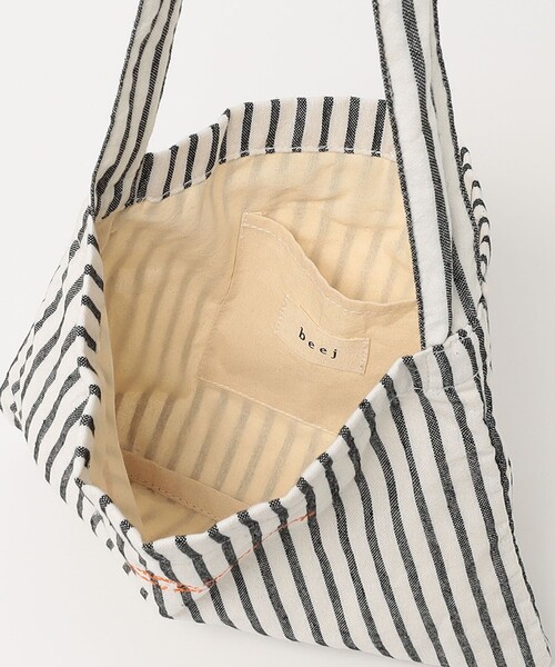 beej（ビージ）の「【別注】＜beej＞ストライプ ショルダー バッグ / キッズ（ショルダーバッグ・キッズ・ライラック/ブラック・FREE）」の5枚目の写真