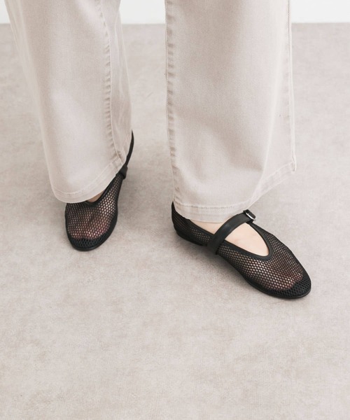 VELETTO（ベレット）の「『別注』VELETTO×DOORS　メッシュストラップシューズ（バレエシューズ・レディース・ブラック/ブラウン・36/37/38）」の3枚目の写真
