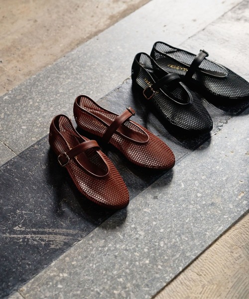 VELETTO（ベレット）の「『別注』VELETTO×DOORS　メッシュストラップシューズ（バレエシューズ・レディース・ブラック/ブラウン・36/37/38）」の8枚目の写真