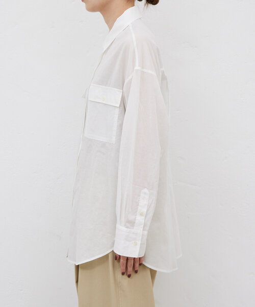 GALLARDAGALANTE（ガリャルダガランテ）の「ローンシャツ（シャツ/ブラウス・レディース・サックスブルー/ベージュ/ホワイト/チャコールグレー/オレンジ/ブラック・FREE）」の20枚目の写真