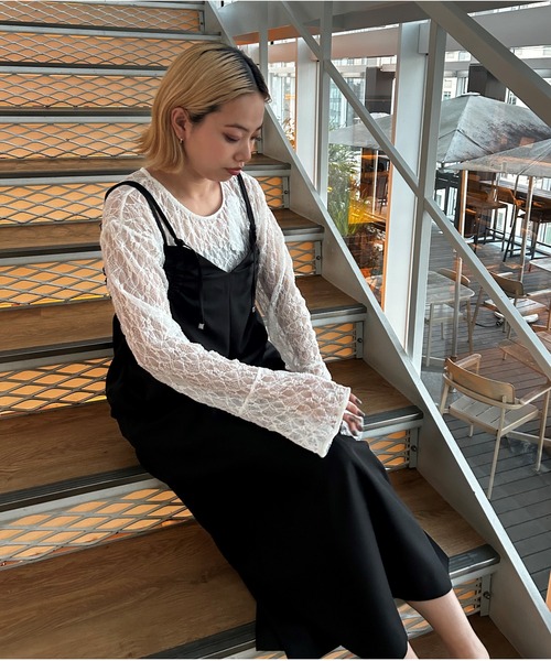 GALLEST(ギャレスト)の「【ZOZO限定】レースベルスリーブカットソー(Tシャツ/カットソー・レディース・ホワイト/ブラック・38)」の9枚目の写真