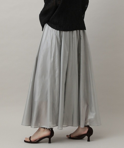 A part by（アパートバイ）の「ラメシアーボリュームスカート（スカート・レディース・ライトグレー/アイボリー・SMALL/FREE）」の22枚目の写真