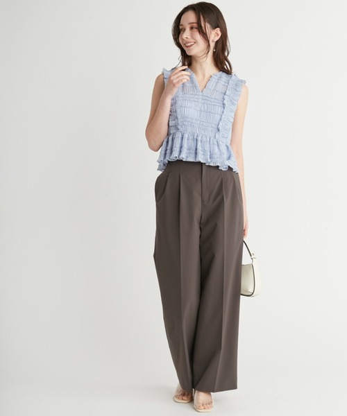 CELFORD（セルフォード）の「シャーリングフリルブラウス（シャツ/ブラウス・レディース・オフホワイト/ブラック/サックスブルー・36/38）」の12枚目の写真