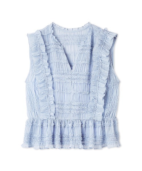 CELFORD（セルフォード）の「シャーリングフリルブラウス（シャツ/ブラウス・レディース・オフホワイト/ブラック/サックスブルー・36/38）」の17枚目の写真