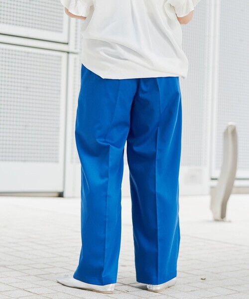 coen（コーエン）の「【接触冷感】イージービューティワイドパンツ（WEB限定サイズ）（スラックス・レディース・ブラック/ブラウン/コバルトブルー・S/M/L/XL）」の18枚目の写真