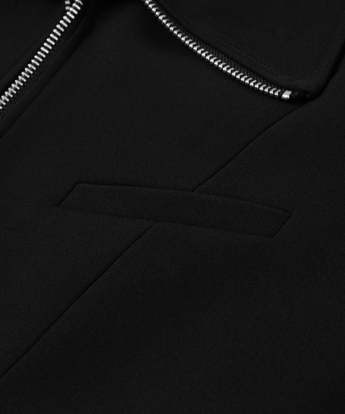 GANNI（ガニー）の「Bonded Crepe Curve Sleeve Jacket（その他アウター・レディース・ブラック・36/34）」の4枚目の写真