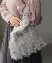 ZAKKA-BOX（ザッカボックス）の「チュールフリルバッグ（ハンドバッグ）」