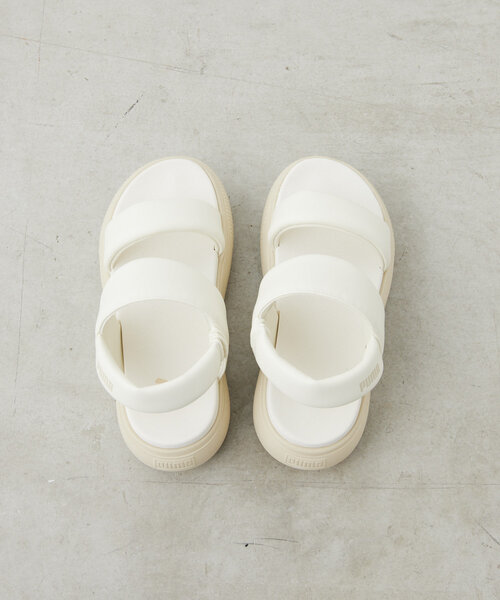 ear PAPILLONNER(イアパピヨネ)の「《WEB限定/サイズ展開23、24、25cm/厚底》【PUMA(プーマ)】ウィメンズ マユ パフィー サンダル/MAYU PUFFY SANDALS(サンダル・レディース・ホワイト/ブラック・23cm/24cm/25cm)」の14枚目の写真