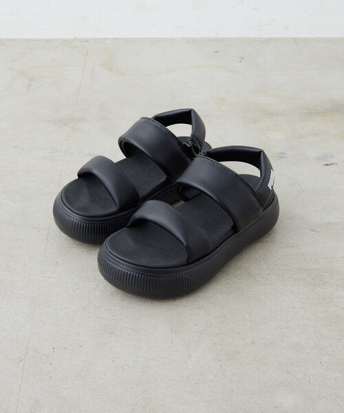 ear PAPILLONNER(イアパピヨネ)の「《WEB限定/サイズ展開23、24、25cm/厚底》【PUMA(プーマ)】ウィメンズ マユ パフィー サンダル/MAYU PUFFY SANDALS(サンダル・レディース・ホワイト/ブラック・23cm/24cm/25cm)」の4枚目の写真