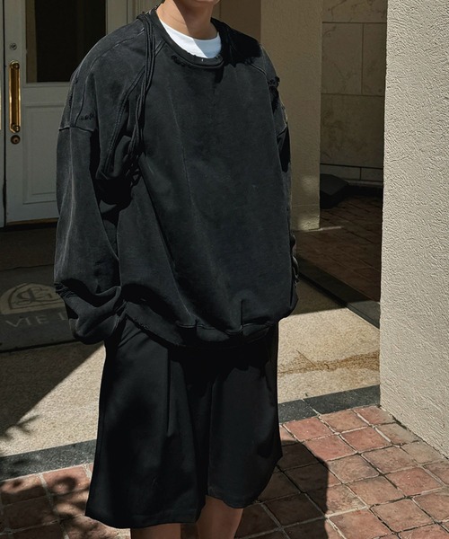 ASCLO（エジュクロ）の「ASCLO／バミューダスラックスハーフパンツ（スラックス・メンズ・ブラック/グレー・FREE）」の16枚目の写真