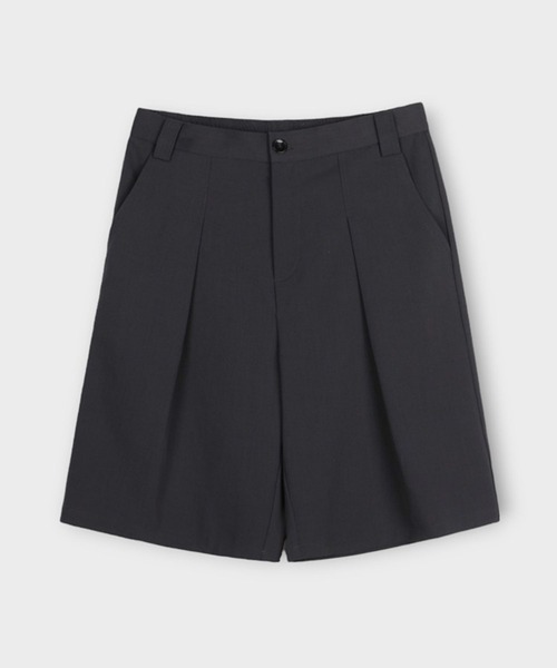 ASCLO（エジュクロ）の「ASCLO／バミューダスラックスハーフパンツ（スラックス・メンズ・ブラック/グレー・FREE）」の3枚目の写真