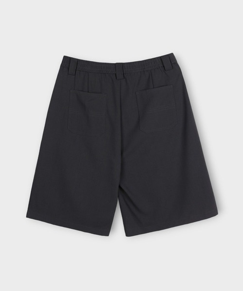 ASCLO（エジュクロ）の「ASCLO／バミューダスラックスハーフパンツ（スラックス・メンズ・ブラック/グレー・FREE）」の4枚目の写真