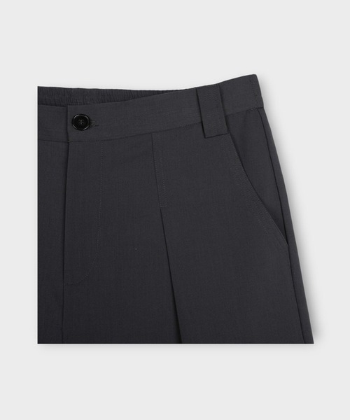 ASCLO（エジュクロ）の「ASCLO／バミューダスラックスハーフパンツ（スラックス・メンズ・ブラック/グレー・FREE）」の5枚目の写真