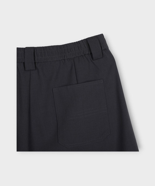 ASCLO（エジュクロ）の「ASCLO／バミューダスラックスハーフパンツ（スラックス・メンズ・ブラック/グレー・FREE）」の6枚目の写真