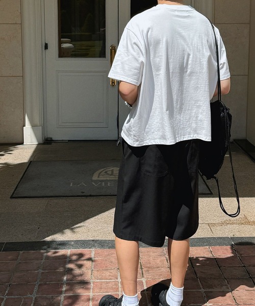 ASCLO（エジュクロ）の「ASCLO／バミューダスラックスハーフパンツ（スラックス・メンズ・ブラック/グレー・FREE）」の10枚目の写真