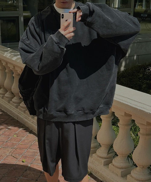 ASCLO（エジュクロ）の「ASCLO／バミューダスラックスハーフパンツ（スラックス・メンズ・ブラック/グレー・FREE）」の15枚目の写真