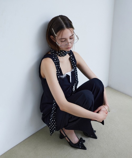 Seemi. byNICECLAUP（ シーミーバイナイスクラップ）の「【Seemi.】セットで着られる/ウエストレースワイドパンツ（その他パンツ・レディース・杢グレー/ネイビー・SMALL/MEDIUM）」の17枚目の写真