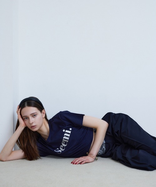 Seemi. byNICECLAUP（ シーミーバイナイスクラップ）の「【Seemi.】セットで着られる/ウエストレースワイドパンツ（その他パンツ・レディース・杢グレー/ネイビー・SMALL/MEDIUM）」の20枚目の写真