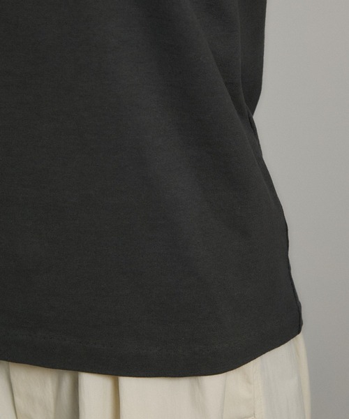 SALON adam et rope'(サロン アダム エ ロペ)の「ビジューエンブロイダリーノースリーブTシャツ(Tシャツ/カットソー・レディース・チャコールグレー/オフホワイト・FREE)」の11枚目の写真