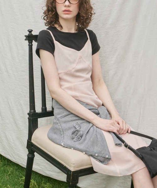 GIUNON(ジウノン)の「flower knit cardigan / フラワーニットカーディガン(カーディガン/ボレロ・レディース・グレー/ピンク/ブルー/アイボリー・FREE)」の17枚目の写真