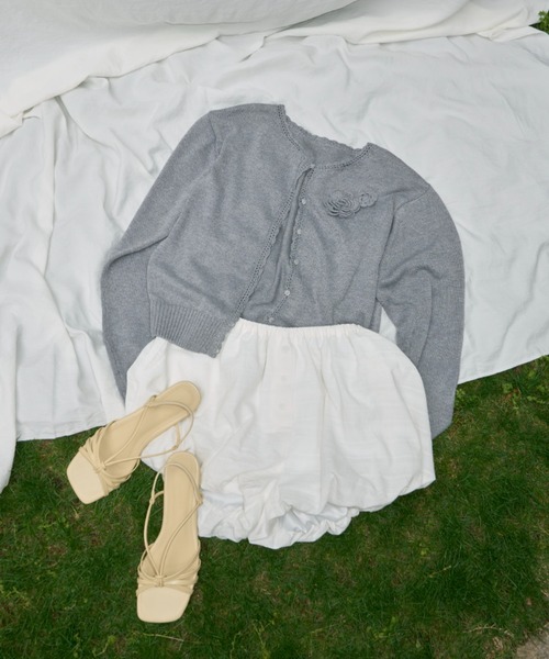 GIUNON(ジウノン)の「flower knit cardigan / フラワーニットカーディガン(カーディガン/ボレロ・レディース・グレー/ピンク/ブルー/アイボリー・FREE)」の18枚目の写真