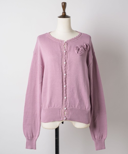 summer knit flower cardigan / サマーニットフラワー