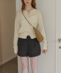 GIUNON（ジウノン）の「flower knit cardigan / フラワーニットカーディガン（カーディガン/ボレロ）」
