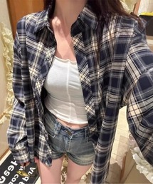 チェックビッグシャツ