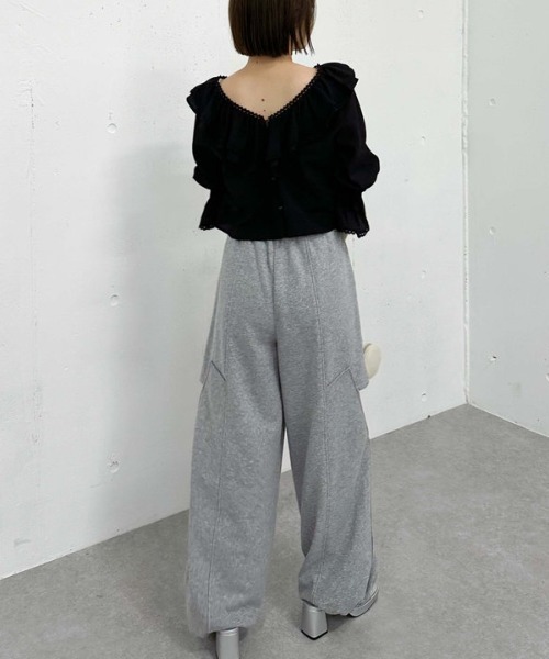 archives（アルシーヴ）の「ピコレースラッフル２ｗａｙブラウス（シャツ/ブラウス・レディース・ブラック/オフホワイト/イエロー・MEDIUM）」の19枚目の写真