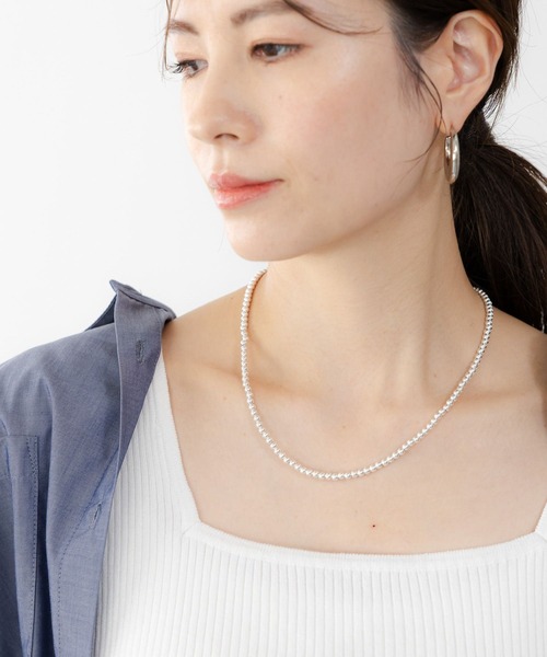 Elura（エルーラ）の「ミニボールチェーンネックレス/494156（ネックレス・レディース・ゴールド/シルバー・ONE SIZE）」の2枚目の写真