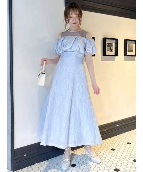 dazzlin(ダズリン)の「ジャカードバルーンスリーブドレス(ドレス・レディース・オフホワイト/ブルー/グリーン・SMALL/MEDIUM)」の21枚目の写真