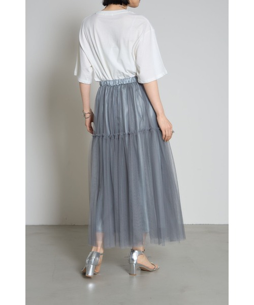 CHIKAKISADA チュールスカート　グレー Chika Kisada＞ボリューム チュール スカート