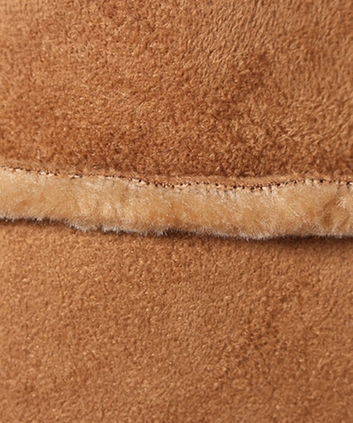 Chico（チコ）の「【who's who Chico】フェイクムートンノーカラーコート（ムートンコート・レディース・キャメル/ブラウン/ネイビー・FREE）」の21枚目の写真