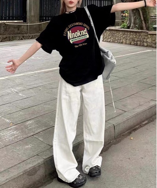 NEW GENTLEMAN（ニュージェントルマン）の「Ncoknd オーバーサイズT（Tシャツ/カットソー・メンズ・ネイビー/ライトグレー/ホワイト/ブラック・M/L/XL）」の19枚目の写真