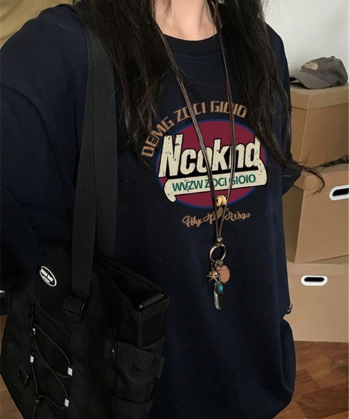 NEW GENTLEMAN（ニュージェントルマン）の「Ncoknd オーバーサイズT（Tシャツ/カットソー・メンズ・ネイビー/ライトグレー/ホワイト/ブラック・M/L/XL）」の15枚目の写真