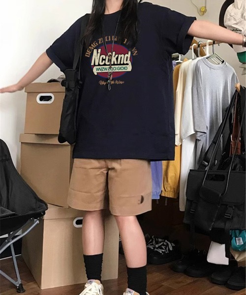 NEW GENTLEMAN（ニュージェントルマン）の「Ncoknd オーバーサイズT（Tシャツ/カットソー・メンズ・ネイビー/ライトグレー/ホワイト/ブラック・M/L/XL）」の14枚目の写真