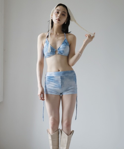 Ulysses（ユリシス）の「ホルターネックタンキニ　シアートップス付き（水着・レディース・ブルー・M/L）」の16枚目の写真