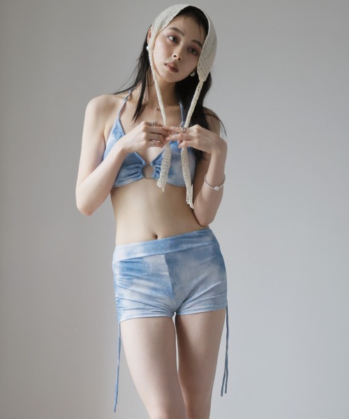 Ulysses（ユリシス）の「ホルターネックタンキニ　シアートップス付き（水着・レディース・ブルー・M/L）」の19枚目の写真