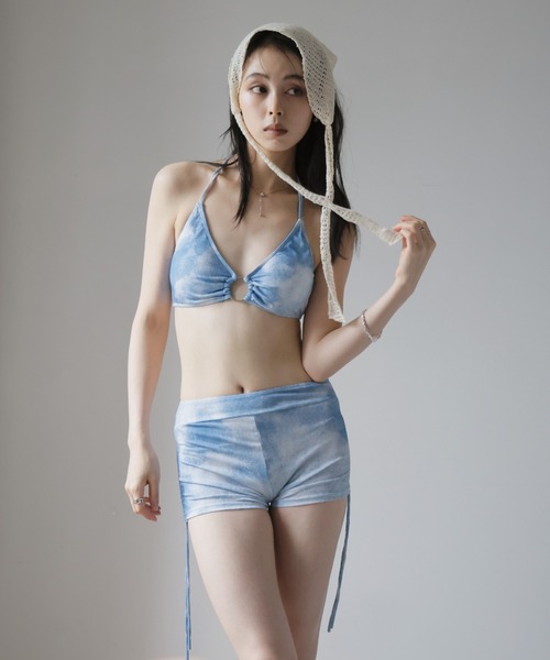 Ulysses（ユリシス）の「ホルターネックタンキニ　シアートップス付き（水着・レディース・ブルー・M/L）」の20枚目の写真