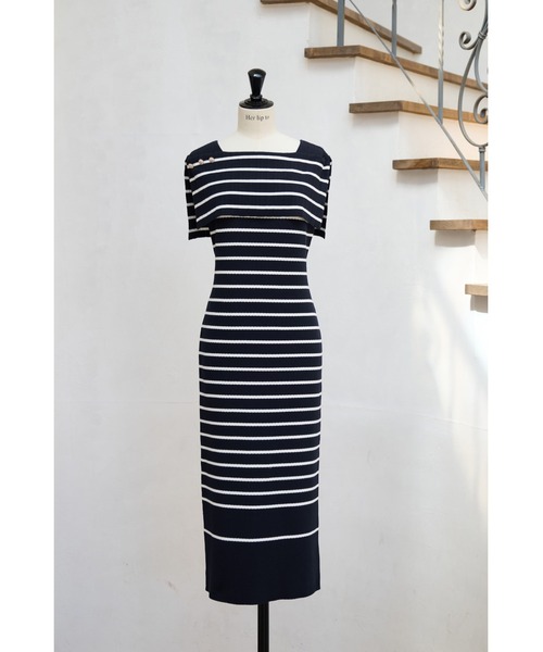 ワンピース(Her lip to) Her lip to（ハーリップトゥー）の「Lace Trimmed Jacquard