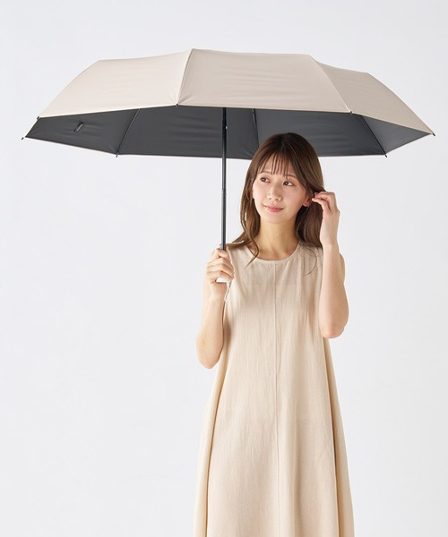 遮光 UVカット率100％ 晴雨兼用折りたたみ日傘 超撥水 フロータス無地