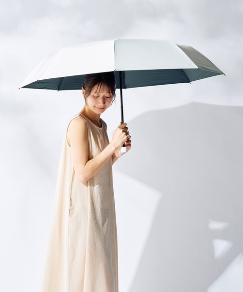 遮光 UVカット率100％ 晴雨兼用折りたたみ日傘 超撥水 フロータス無地